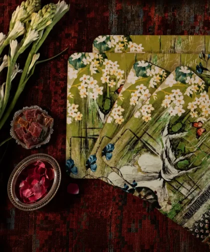 Mystic Meadow (Green) Wooden Table Mats